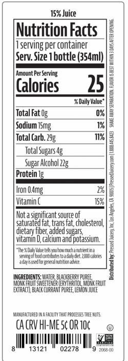 Cold Pressed Juices 12-oz - great addition to your regular vegan meal order (Click to View Your Flavors)